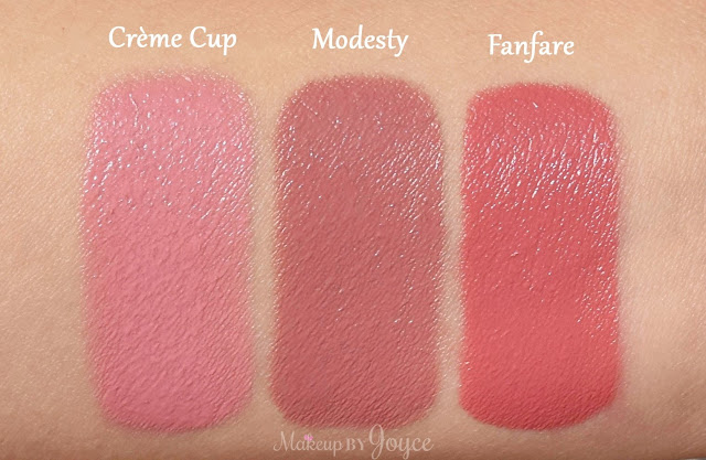 MAC Modesty Crème Cup Fanfare Lipstick Swatch