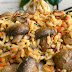 Постный диетический плов с грибами и овощами для похудения