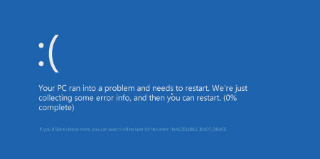 Inaccessible boot device Inaccessible boot device