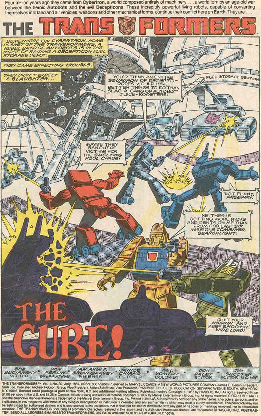 Read online The Transformers (1984) comic -  Issue #30 - 2