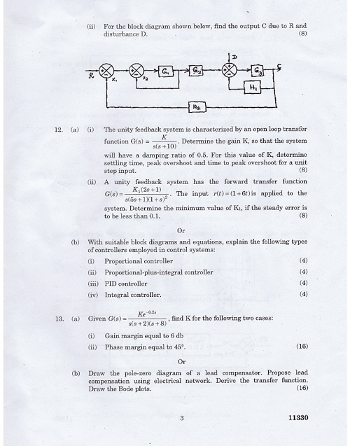 EE2253 Control Systems Nov Dec 2012 Question Paper University