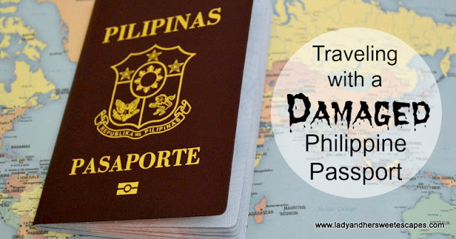 traveling with a damaged Philippine passport
