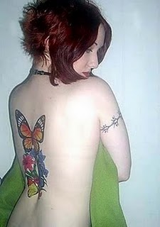 Sexy Butter Fly Body Tattoo