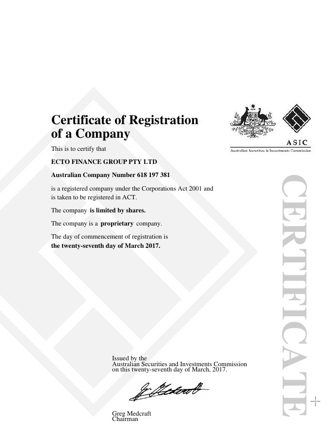 Сертификат EctoTrust