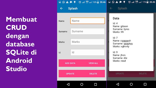 Membuat Aplikasi CRUD Sederhana dengan database SQLite di Android Studio