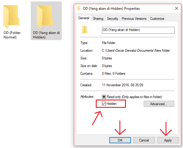 Cara menyembunyikan folder di komputer - Oscar Blog