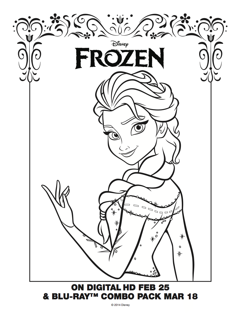 Negrita Heredero Iluminar Frozen: Imágenes de Elsa para colorear, para Imprimir Gratis. - Ideas y  material gratis para fiestas y celebraciones Oh My Fiesta!