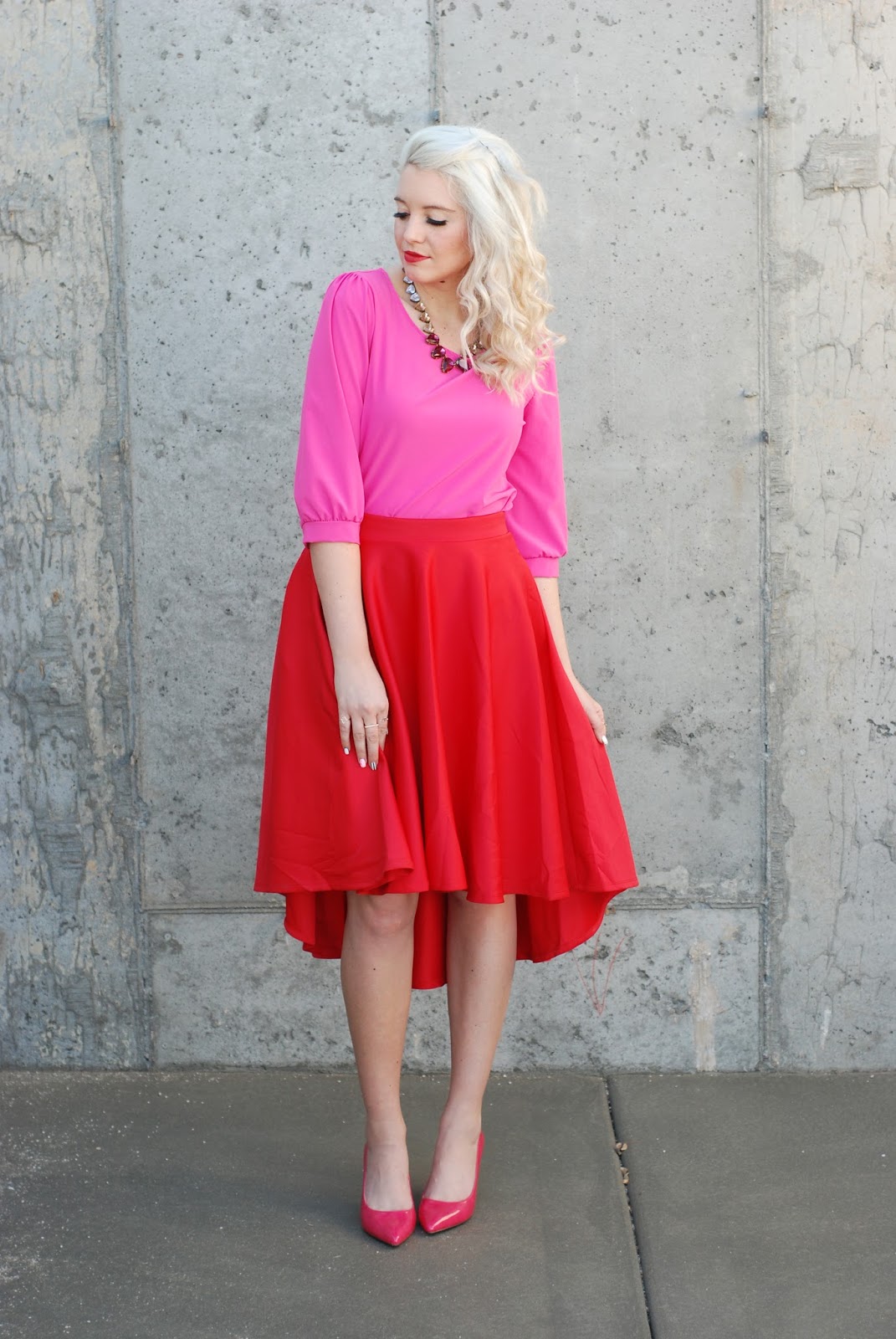 Valentine Outfit - Red And Pink  The Red Closet Diary-7443