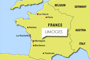 france: Map of Limoges Area Pictures