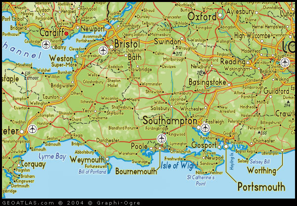south england regions map