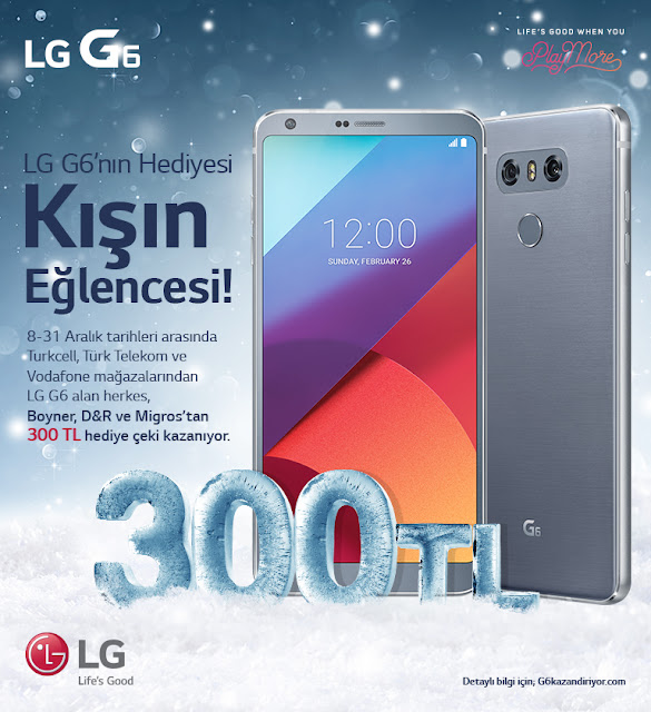 Lg g6 alana 300 tl değerinde hediye çeki LG G6 alana 300 TL değerinde hediye çeki - Elektronik Ürünler