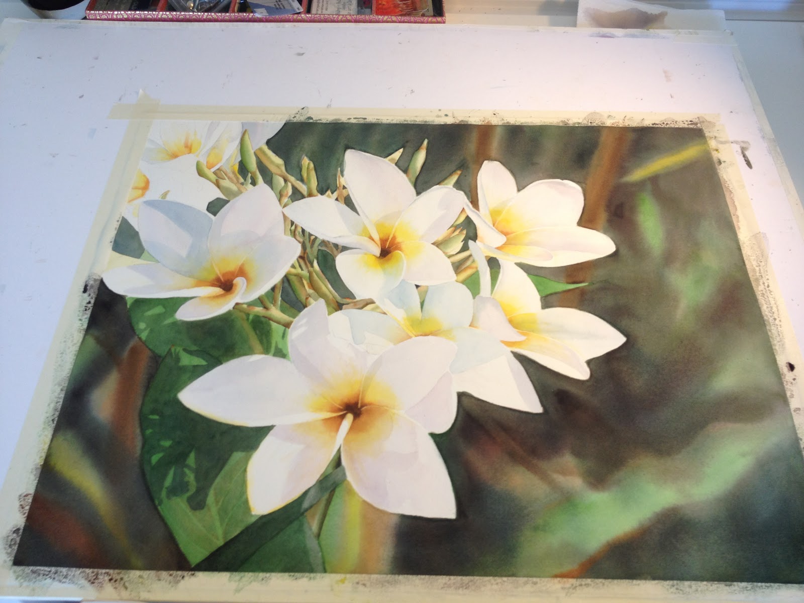 Fine Art By Cady Driver StepbyStep Watercolor Flowers Frangipanis