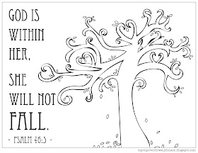 free fall tree coloring page