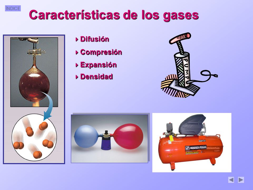 Características de los gases