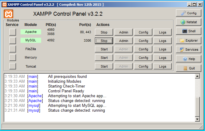 Vista панель ready. Main control. Main control.