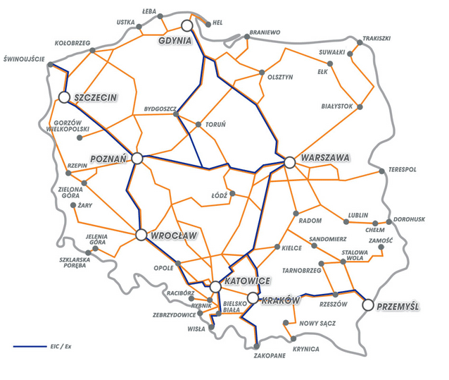 карта дорог польши