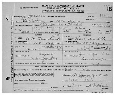 Examples Of Best Certificate: Texas Birth Certificate