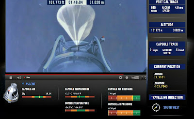 LIVE VIDEO - Mission To The Edge of Space –  Record-Breaking Freefall Jump 10-14-12