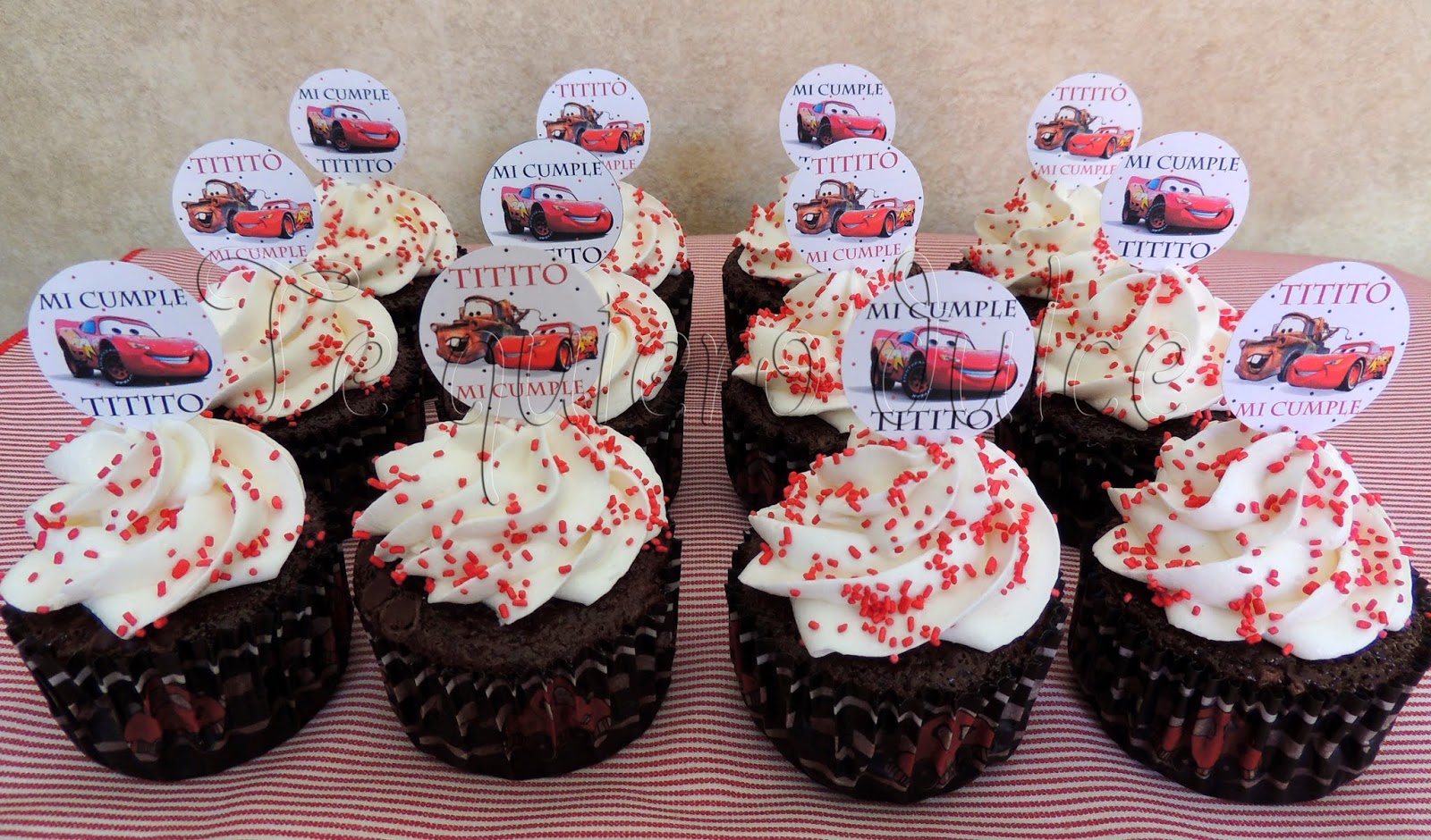♥TE QUIERO DULCE♥ Cupcakes de Cars