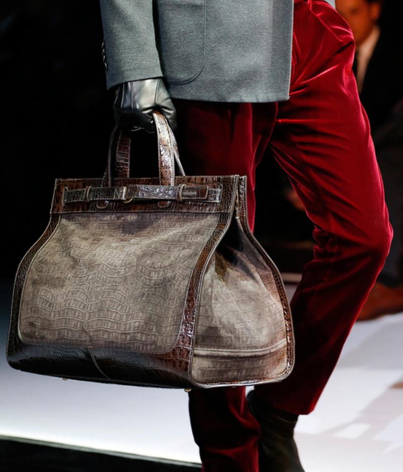 Fashion & Lifestyle: Giorgio Armani Bags... Fall 2013 Menswear