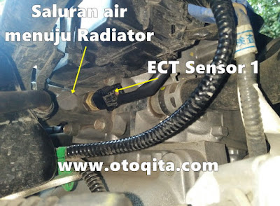 Gambar detail letak sensor suhu mesin honda brio