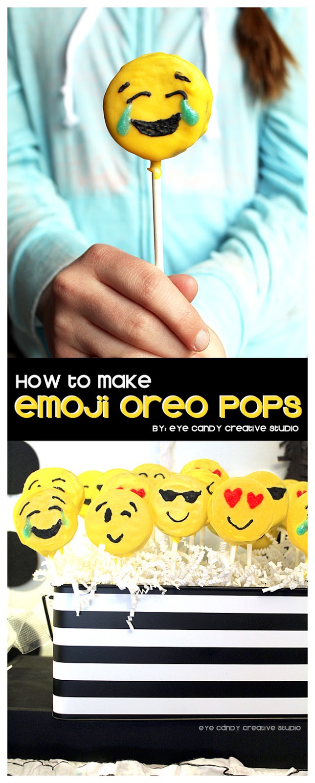 emoji oreo pops, emoji party, emoji birthday party, oreo pops, how to make oreo pops