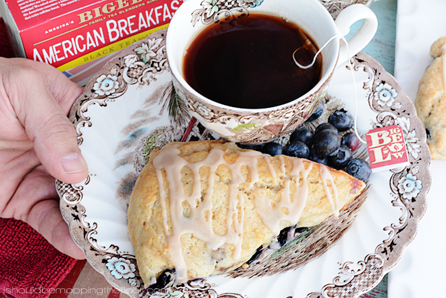 Blueberry Scones with Tea Glaze | Simple and delicious.