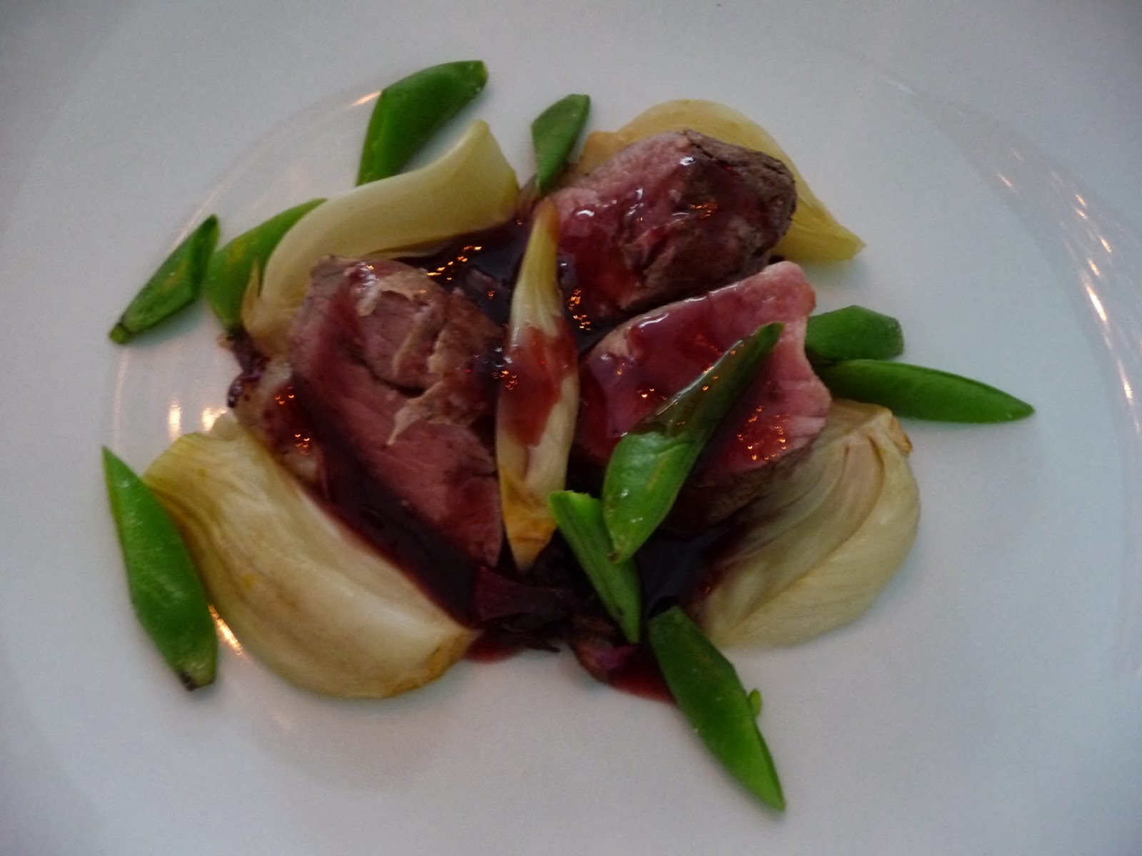 My World of Travel and Food Slow cooked confit fennel, port reduction