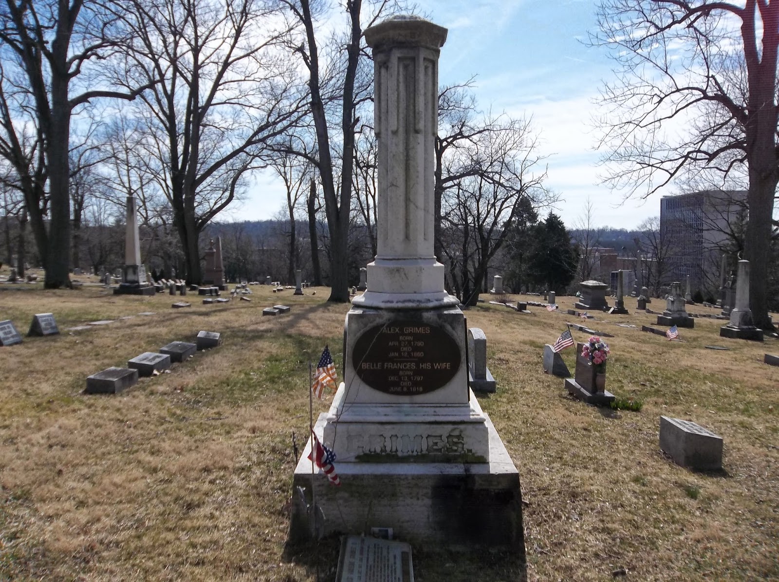 Travels of a Hobgoblin Taphophile Colonel John Grimes Woodland Cemetery