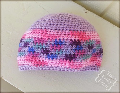 kids beanie cap crocheted by the funky felter