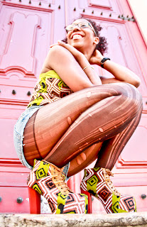African Print Jeffrey Campbell style