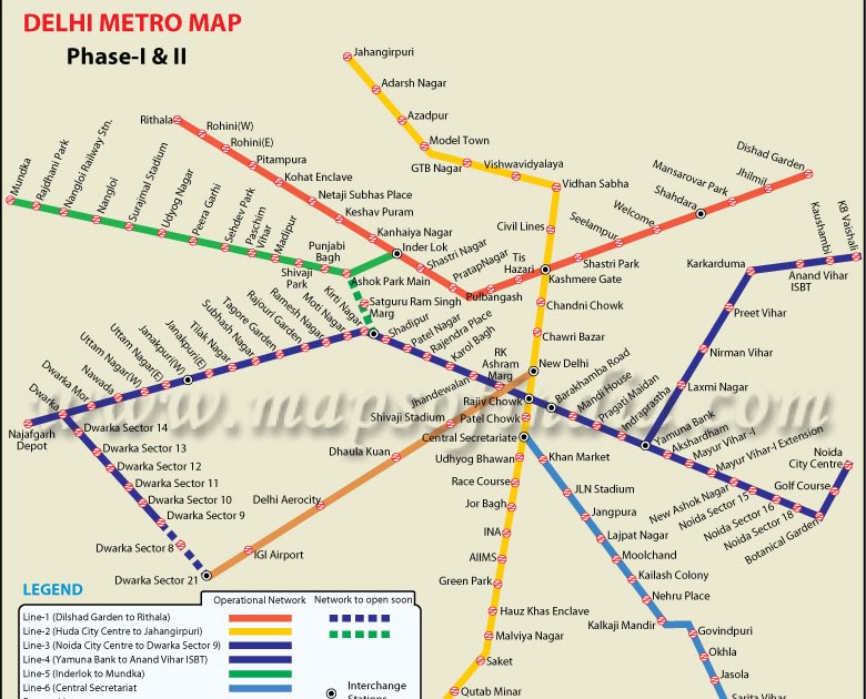 Tips and Tricks Delhi Metro Map 2011 Metro Rail Map for
