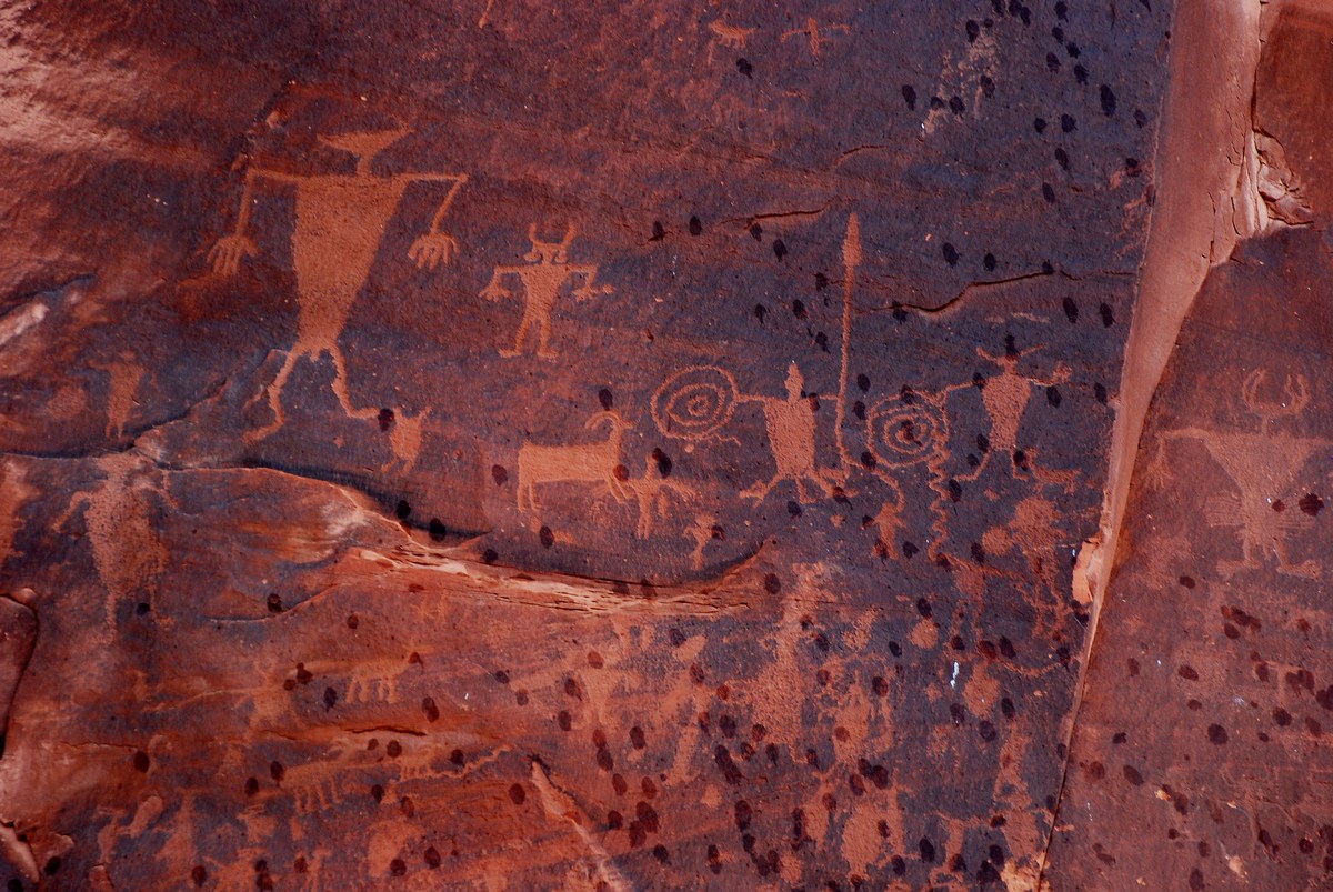 Petroglyphes du ranch Wolfe, Arches National Park Petroglyphes du ranch Wolfe, Arches National Park