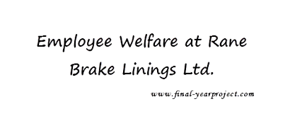 Employee Welfare Measure at Rane Brake