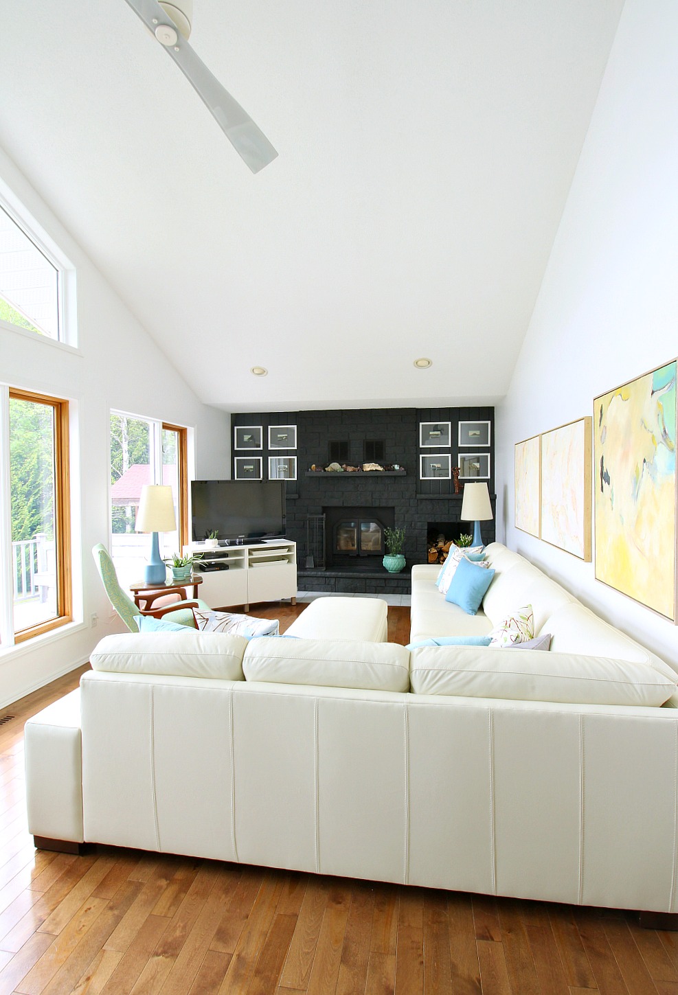 Rearranging the Living Room with Our Modern White Leather ...