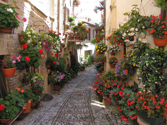 Via Camillo Benso Conte di Cavour Spello Itália 12 Ruas mais floridas do mundo