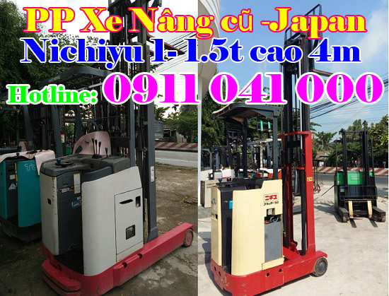 Bán xe nâng điện cũ 1 tấn 1.5 tấn đứng lái Toyota, Komatsu, Nichiyu giá thấp hậu mãi tốt