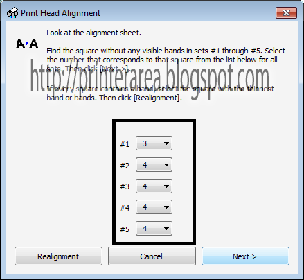 cara print head alignment