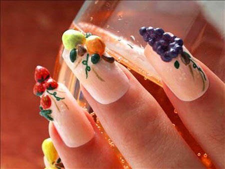 Imagenes de uñas decoradas con frutas - decoracion de uñas paso a paso con lindos diseños