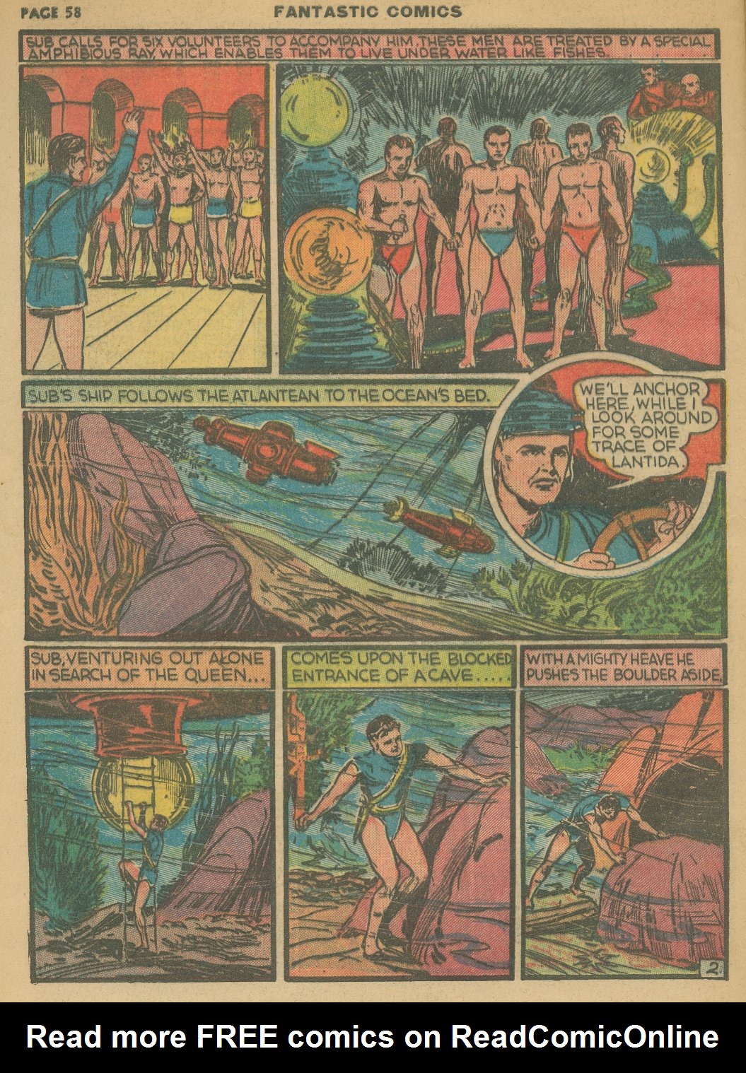 Read online Fantastic Comics comic -  Issue #8 - 60