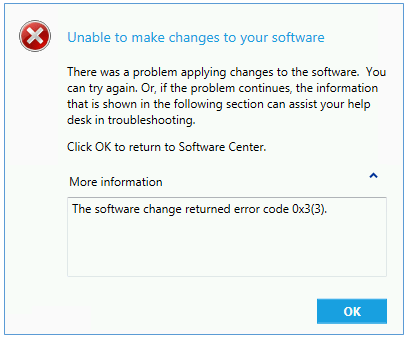 error failure code software windows deployment app returned change singireddy venu considered exit unmatched execution log quote noob