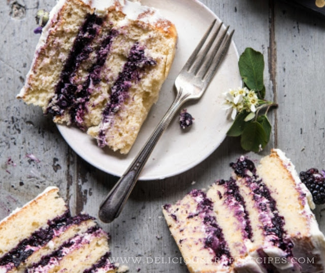 BLACKBERRY LAVENDER NAKED CAKE WITH WHITE CHOCOLATE BUTTERCREAM BLACKBERRY LAVENDER NAKED CAKE WITH WHITE CHOCOLATE BUTTERCREAM