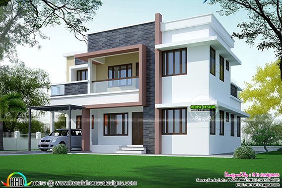 Simple home plan in modern style