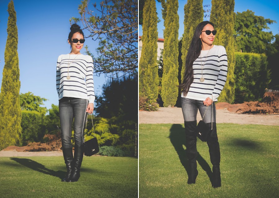 Botas largas versus botas arriba de la rodilla