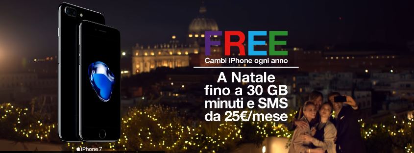 Attori e Attrici 3 Italia pubblicità iPhone7 con FREE di 3! con Foto - Testimonial Spot Pubblicitario 3 Italia 2016