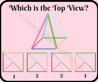 Which is top view of pyramid picture puzzle