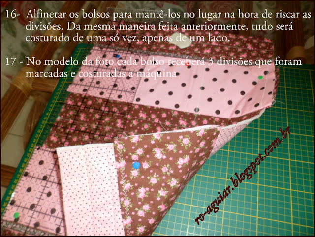 organizador de bolsa em patchwork com PAP (DIY)