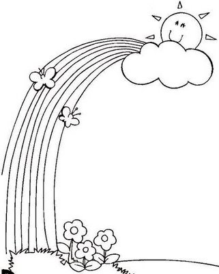 Arcoiris para colorear - Dibujos para Colorear y Pintar Gratis