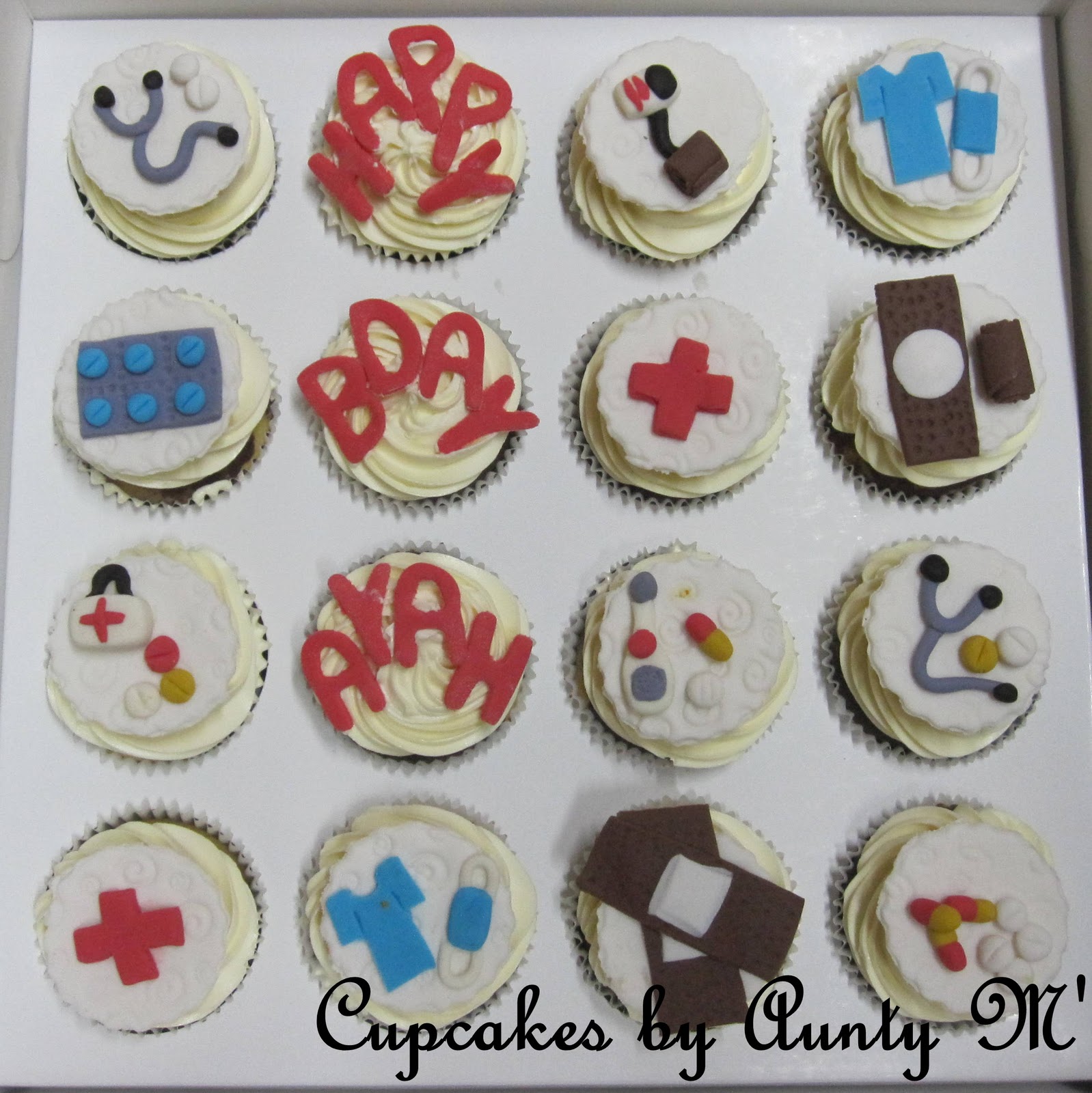 Cupcakes by Aunty M' Medical Theme Cupcakes