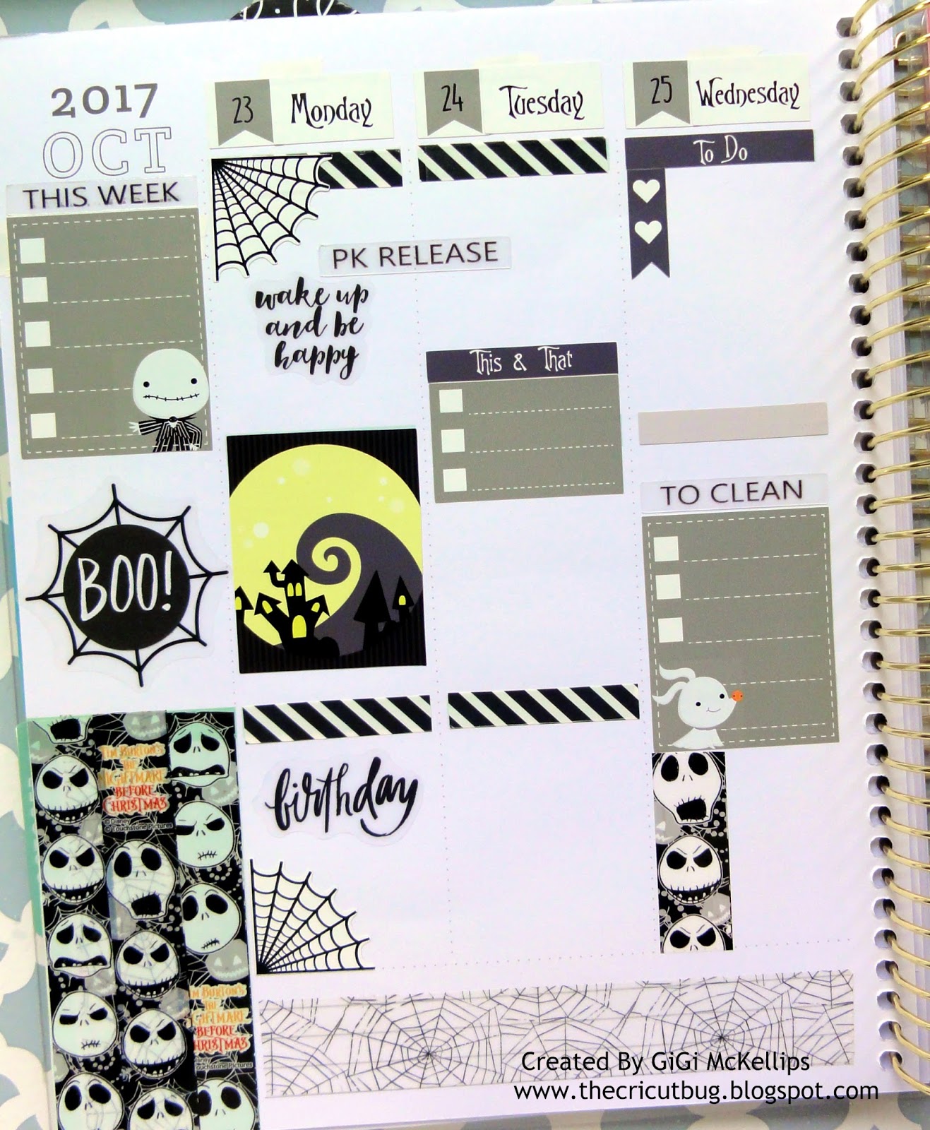 The Cricut Bug Nightmare Before Christmas Planner Spreads The Cricut Bug Nightmare Before Christmas Planner Spreads